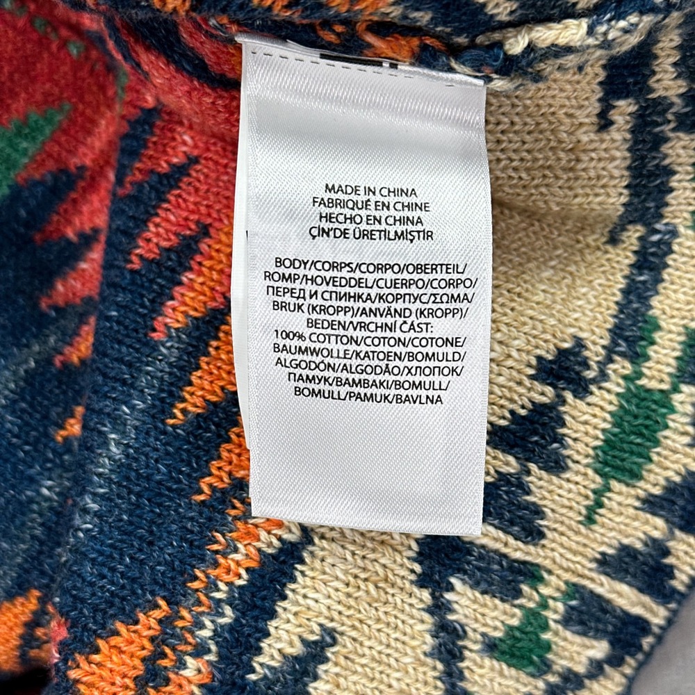 Polo Ralph Lauren Mini Skirt Women L/XL Navy Southwestern Cotton Knit Wrap Style - Picture 10 of 10